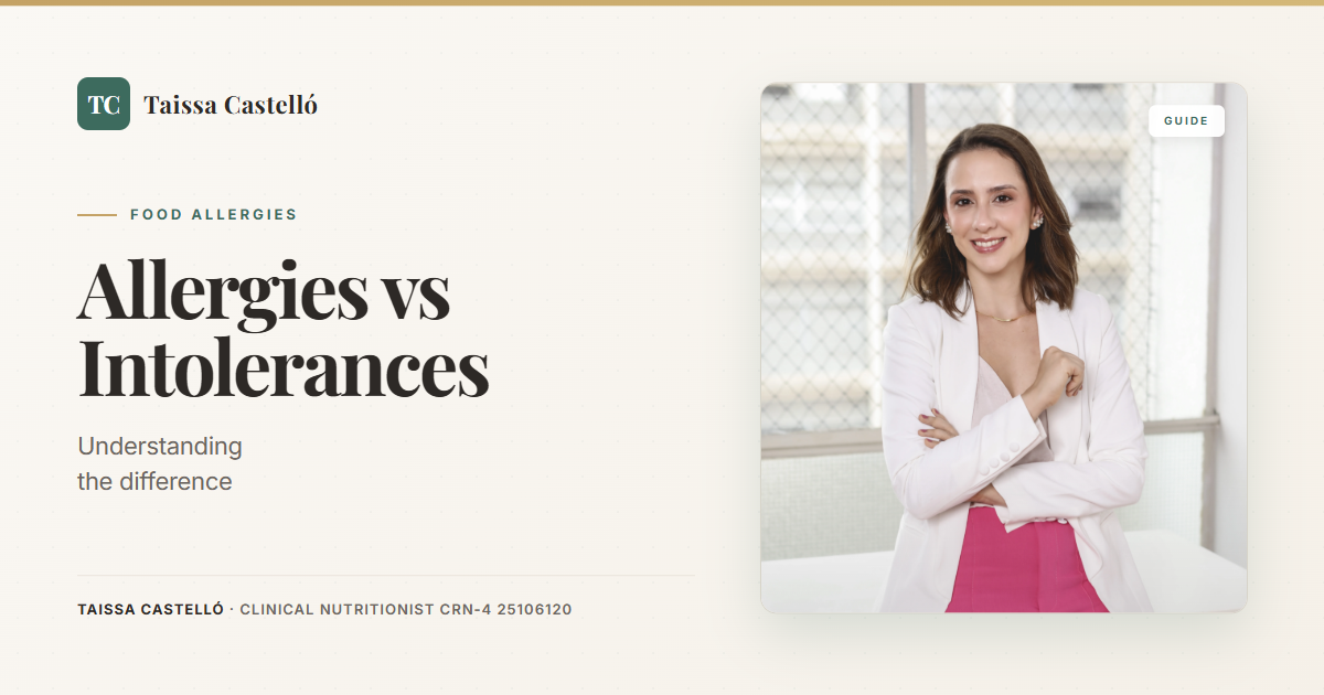 Food Allergies vs Food Intolerances: Understanding the Difference
